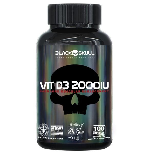 Vitamina D3 - 100 Caps - Black Skull