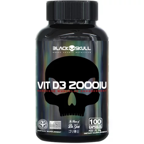 Vitamina D3 100 Cápsulas Black Skull