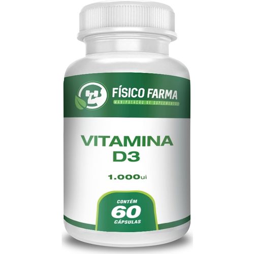 Vitamina D3 1000ui 60 Cápsulas