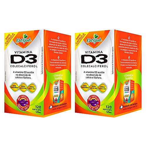 Vitamina D3 Colecalciferol - 120 Cápsulas - Katigua