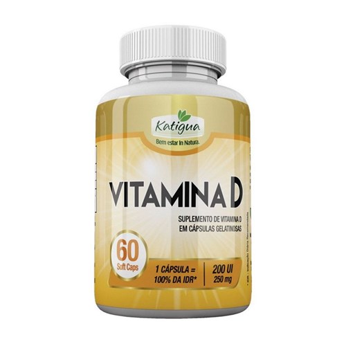Vitamina D (Colecalciferol) - 60 Cápsulas - Katigua
