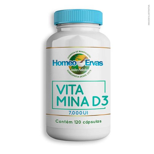 Vitamina D3 (Colecalciferol) 7.000ui 120 Cápsulas