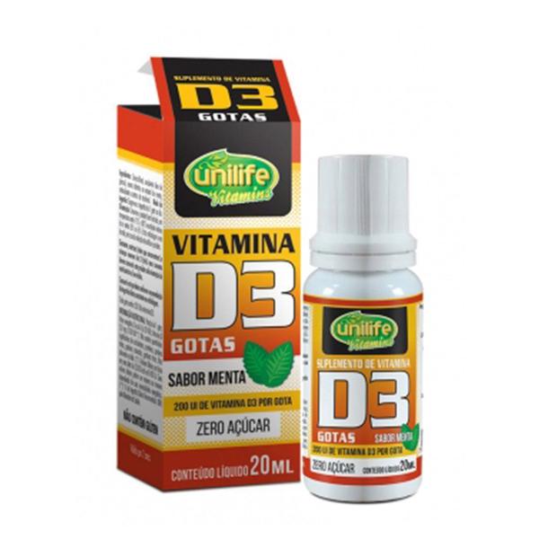 Vitamina D3 Gotas Sabor Menta 20ml Unilife