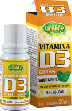 Vitamina D3 Gotas Sabor Menta Unilife 20ml