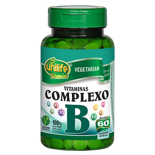 Vitamina do Complexo B 500 Mg - 60 Comprimidos Unilife