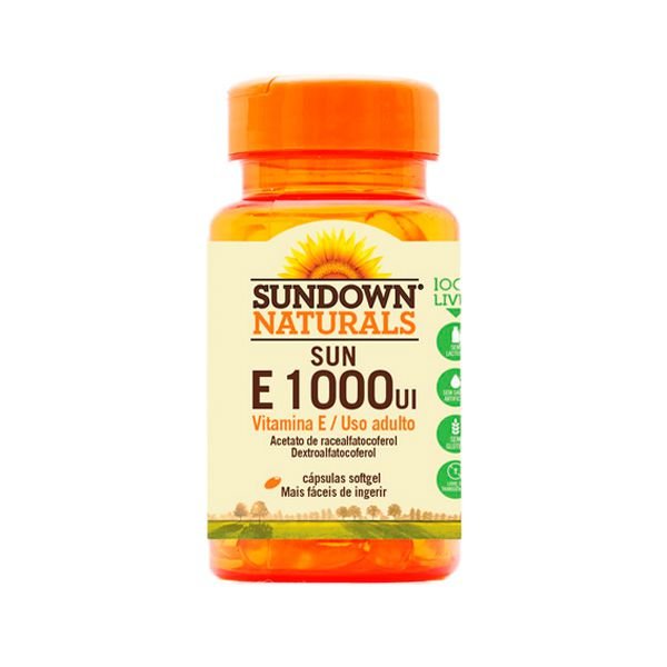 Vitamina e 1000 UI - 50 Cápsulas - Sundown - Sundown Naturals