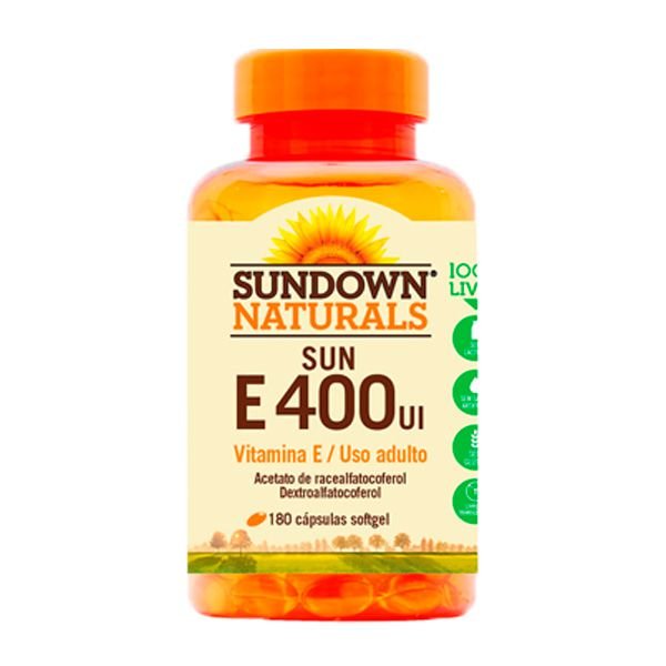Vitamina e 400 UI - 180 Cápsulas - Sundown - Sundown Naturals