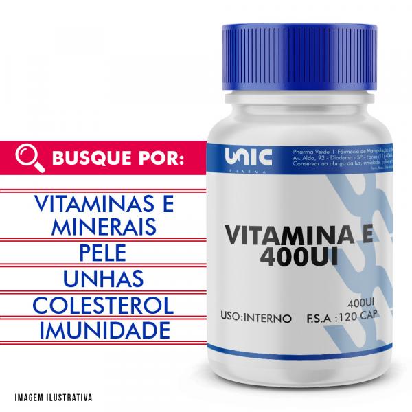 Vitamina e 400ui 120 Cáps - Unicpharma