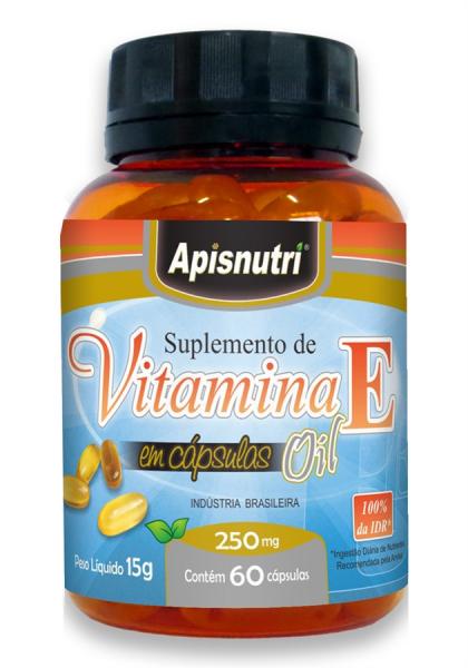 Vitamina e 250mg Oil C/60 Cápsulas - Apisnutri