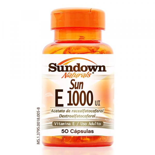 Vitamina e Sun e 1000UI 50 Cápsulas Sundown