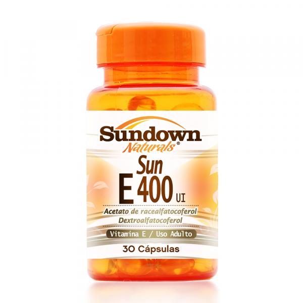 Vitamina e Sundown Naturals Sun e 400UI 30 Cápsulas