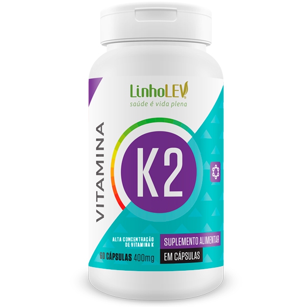 Vitamina K2 100mcg 60 Cápsulas - MK7 Menaquinona - Linholev
