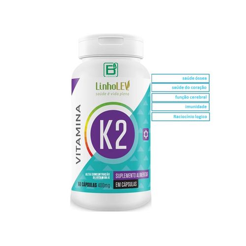 Vitamina K2 - 400mg - 60 Cáps