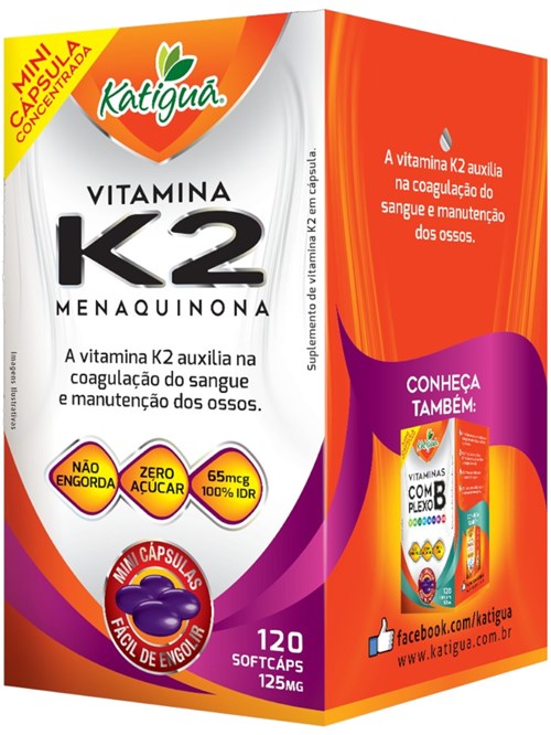 Vitamina K2 Menaquinona 120 Capsulas Minicapsulas Katigua