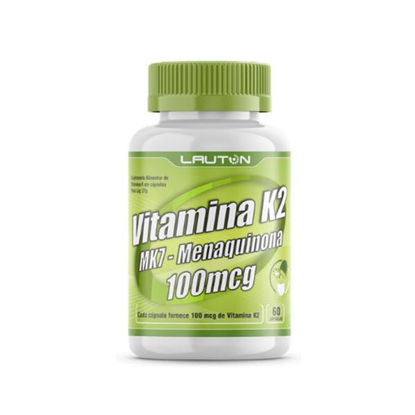 Vitamina K2 Menaquinona 100Mcg 60 Cápsulas Lauton - Lauton Nutrition