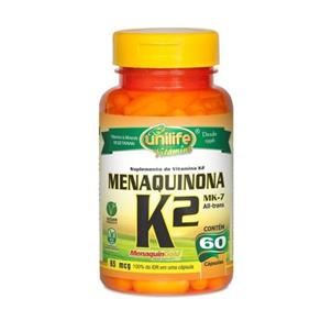 Vitamina K2 Menaquinona - 60 Cápsulas