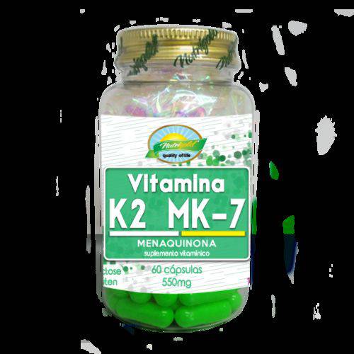 Vitamina K2 Mk-7 (Menaquinona) - 60 Cápsulas 550mg