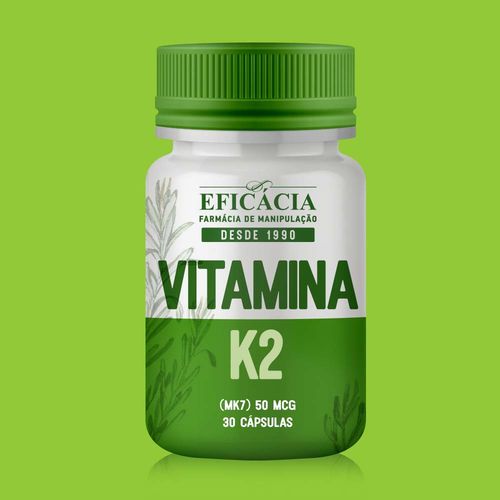 Vitamina K2 ( Mk7 ) - 50 Mcg - 30 Cápsulas