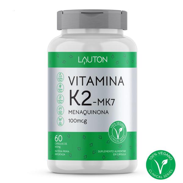 Vitamina K2 Mk7 - Menaquinona 100mcg - 60 Capsulas - Lauton - Lauton Nutrition