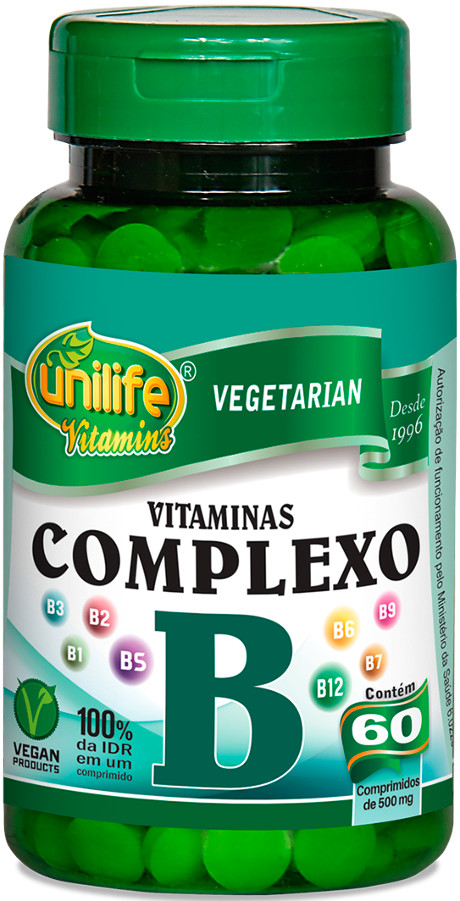 Vitaminas do Complexo B Unilife 60 Comprimidos