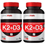 Vitaminas K2 + D3 2 Unidades De 30 Cápsulas Clinic Mais