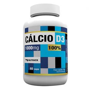 Vitaminas Minerais CALCIUM D3 - Nutrata - Sem Sabor - 60 CÁPSULASS