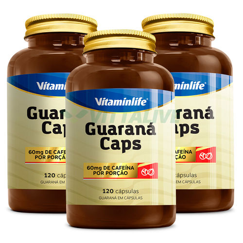 Vitaminlife Kit 3x Guarana Caps 120 Caps