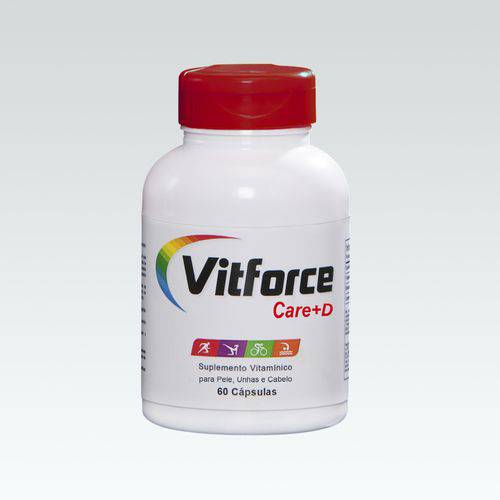 Vitforce Care+D - Multivitamínico para Pele, Unhas e Cabelo - 60 Cápsulas