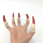 Amyove Lovely gift Bruxa Zombie 10pcs dedos falsos unhas conjunto de tampa Costume Party Halloween Decoração Prop Bruxa Fantasma Garras Dedo Falso