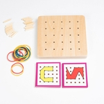 Bebê Montessori Gráficas borracha Nails empate com pré-escolar Cartões educacionais pré-escolar Crianças Toy Redbey