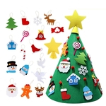 3D DIY Felt Árvore de Natal atualizado decoração colorida da criança Xmas Vivid Party Supplies Decorations