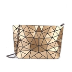 Mulheres Geometric Rhombic PU Folding Bag Bag Makeup 5X8 portátil
