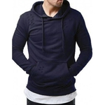 Amyove Lovely gift Pure Color Lazer Buraco Moda Men Side zipper Sweatershirt