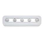 Wall Light Super Brilho sem fio 5 LED Cabinet Closet auto-Stick Tap
