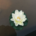 Water Lily 10 centímetros Simulate com 2-camada de pétalas de flores Fish Tank Piscina Decoração