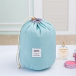 Waterproof Barrel Viagem Cosmetic Bag Nylon Lavável Bag portátil Kit Beleza Bolsa de Higiene Pessoal