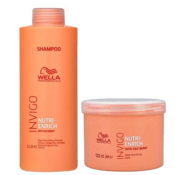 Wella Kit Shampoo 1 Litro + MÁScara Enrich Invigo 500ml