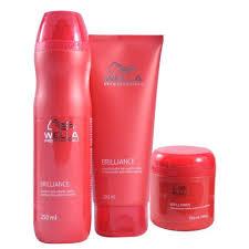 Wella Professionals Brilliance Kit Shampoo 250ml + Condicionador 200ml + Máscara 150ml Grossos