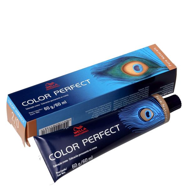 Wella Professionals Color Perfect 2/0 Preto - Coloração Permanente 60g