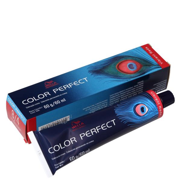 Wella Professionals Color Perfect 8/4 Louro Claro Avermelhado - Coloração Permanente 60g