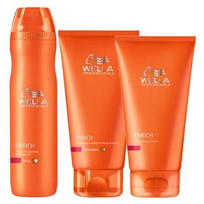 Wella Professionals Enrich Kit - Shampoo + Condicionador + Leave-in Kit