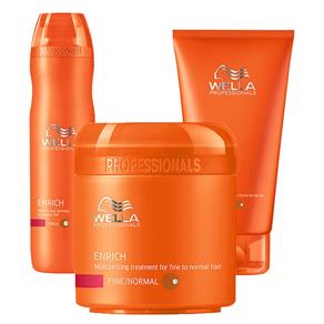 Wella Professionals Enrich - Shampoo + Condicionador + Máscara Kit