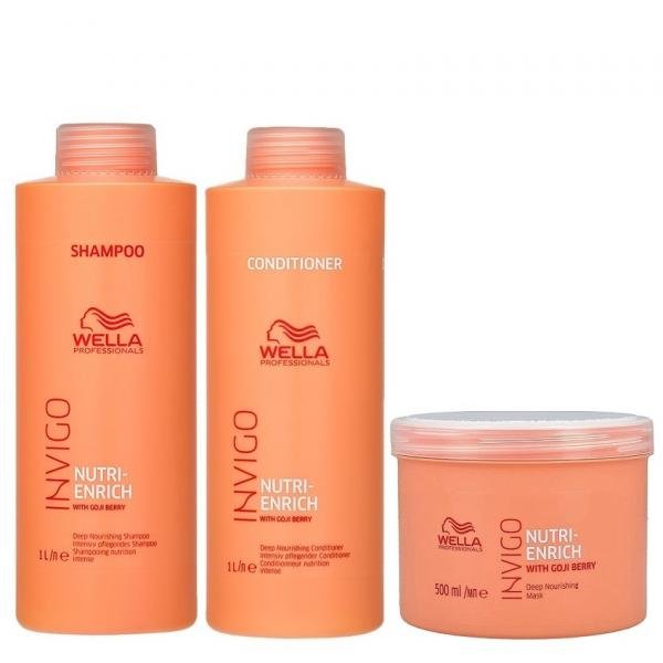 Kit Profissional Wella Professionals Invigo Nutri-Enrich Shampoo Condicionador e Máscara