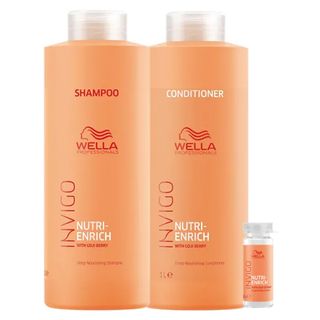 Wella Professionals Invigo Nutri-Enrich Kit - Shampoo + Condicionador + Sérum Reparador Kit
