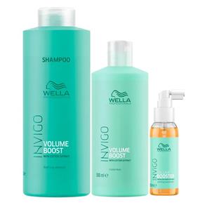 Wella Professionals Volume Booster Kit - Shampoo + Máscara + Sérum Kit