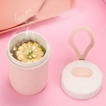 Wheat Straw Milk Cup Reusable Double Wall Insulated Tea Mug Sealing Soup Cup