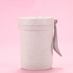 Wheat Straw Milk Cup Reusable Double Wall Insulated Tea Mug Sealing Soup Cup