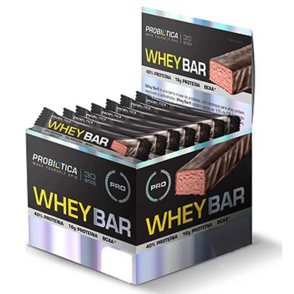 Whey Bar 24 Und 40g Cada (960g) Chocolate - Probiótica