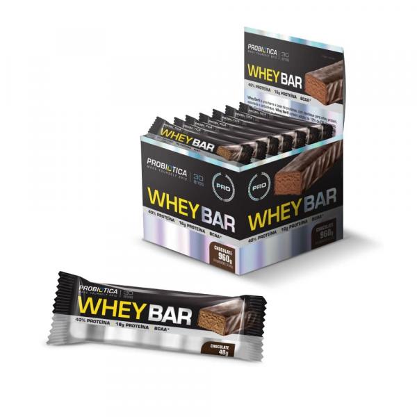 Whey Bar 24 Unidades - Chocolate - Probiótica