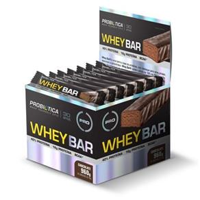 Whey Bar High Protein Chocolate - 24 Unid - Probiótica